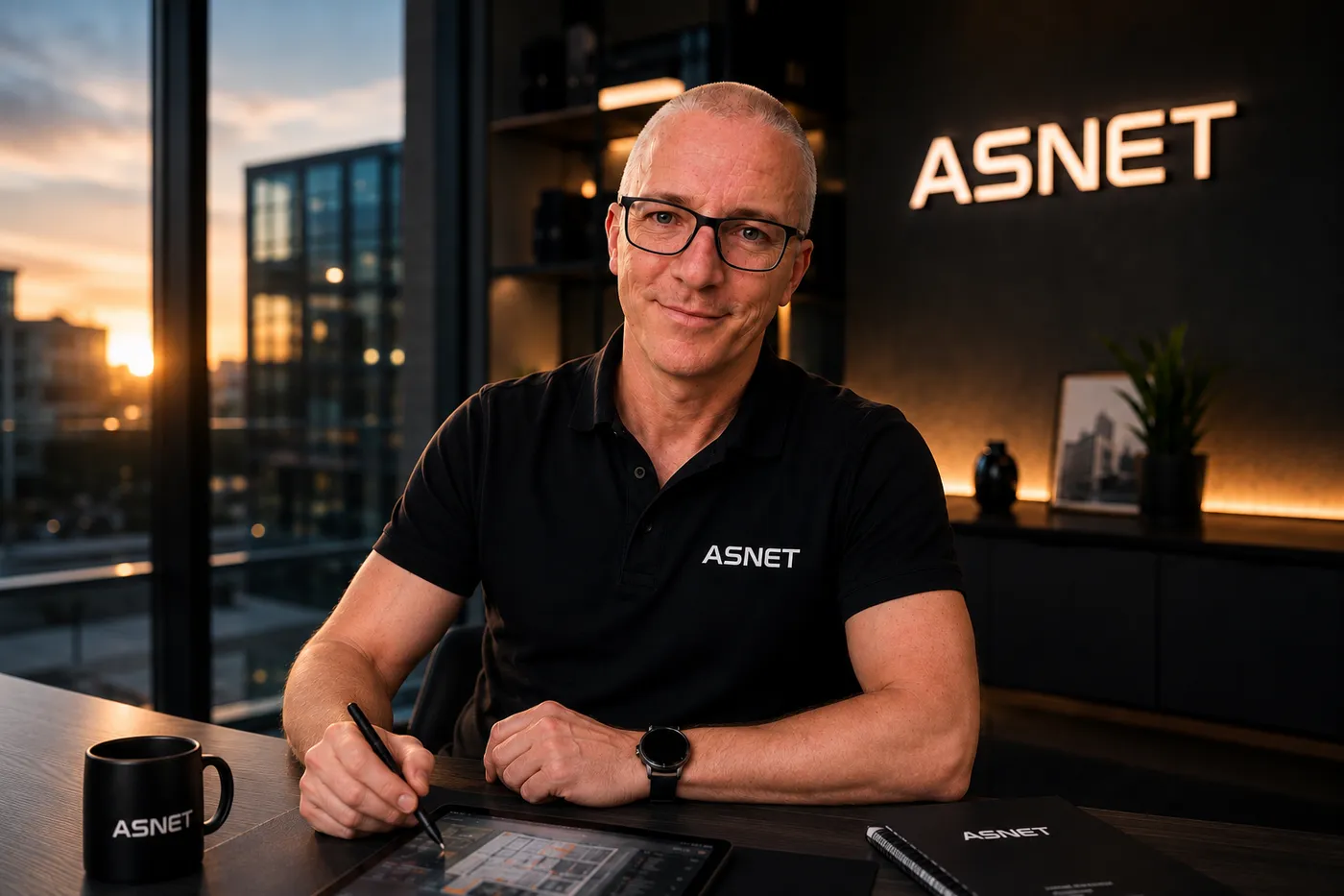 Dyrektor handlowy ASNET układa harmonogram uprawnień dostępu dla obiektu
