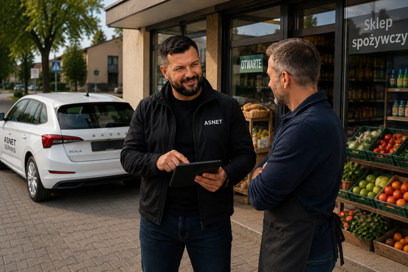 Dyrektor techniczny ASNET podczas serwisu u klienta